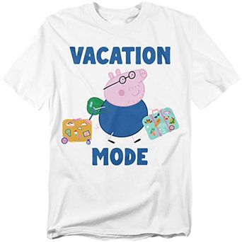 Big & Tall Peppa Pig Daddy Pig Vacation Mode Tee
