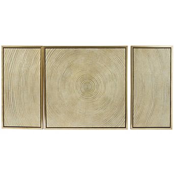 Stella & Eve Ripple Framed Canvas Wall Art Set of 3