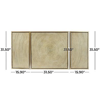 Stella & Eve Ripple Framed Canvas Wall Art Set of 3