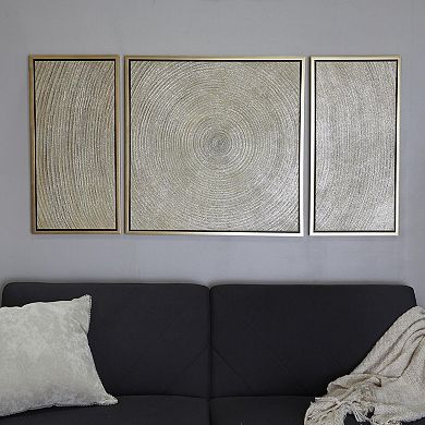 Stella & Eve Ripple Framed Canvas Wall Art Set of 3