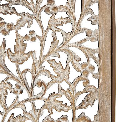 Stella & Eve 2-piece Wooden Handmade Arched Wall Decor Set with Intricate Carvings