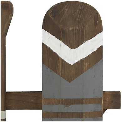 Stella & Eve Wood Arrow and Stripe Patterned Wall Decor
