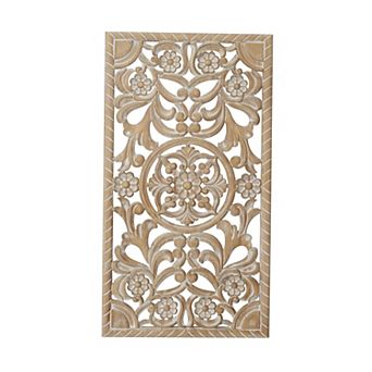Stella & Eve Intricately Carved Wood Wall Decor