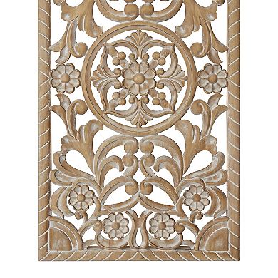Stella & Eve Intricately Carved Wood Wall Decor