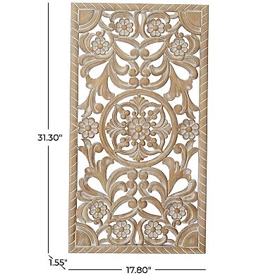 Stella & Eve Intricately Carved Wood Wall Decor