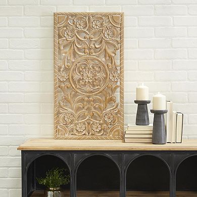 Stella & Eve Intricately Carved Wood Wall Decor