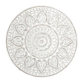 Stella & Eve Intricately Carved Wooden Mandala Wall Decor