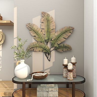 Stella & Eve Metal Layered Leaf Wall Decor
