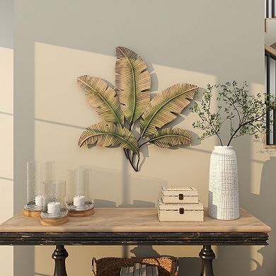 Stella & Eve Metal Layered Leaf Wall Decor