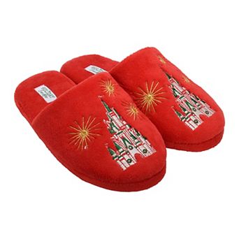 Disney Holiday Ever After Castle Women's Plush Slippers