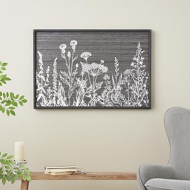 Stella & Eve Framed Wood Relief Wall Art with Textured Backing