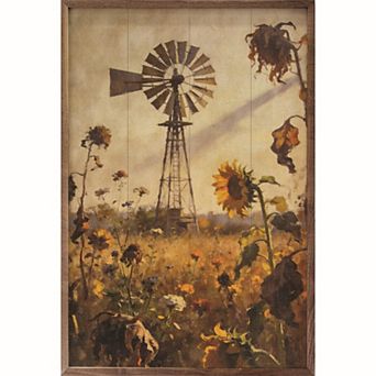 Kendrick Home Prairie Windmill Framed Wall Art