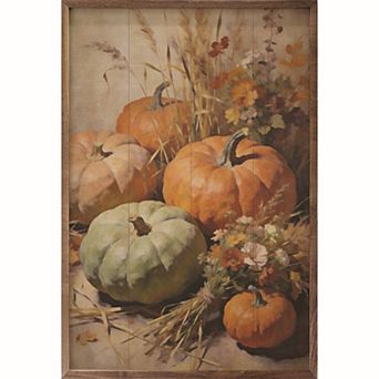 Kendrick Home Harvest Gourds & Pumpkins Still Life Wall Art