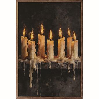 Kendrick Home Melted Candles Wall Art