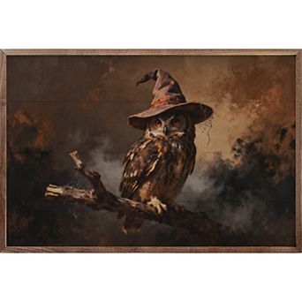 Kendrick Home Witch Owl Wall Art