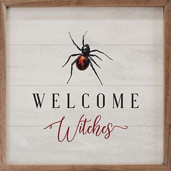 Kendrick Home Welcome Witches Spider Wall Art