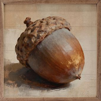 Kendrick Home Acorn Framed Wall Art