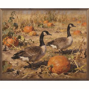 Kendrick Home Canadian Geese In Autumn Field Wall Art