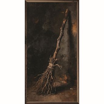Kendrick Home The Witch Broom Framed Wall Art