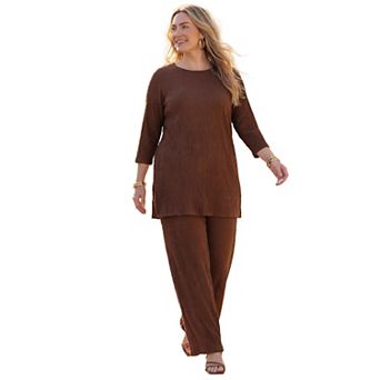 Catherines Women's Plus Size Anywear Textured Tunic