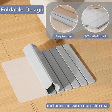 Foldable Diatomite Bath Mat Super Absorbent Quick Dry Non Slip Multi Use