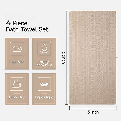 Extra Large Quick Dry Soft Absorbent Lightweight Versatile Bathroom Sheets