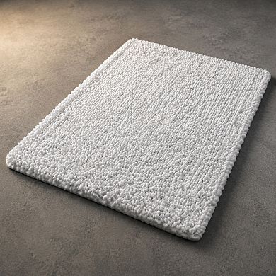 Extra Thick Soft Chenille Non Slip Absorbent Quick Dry Washable Bath Mat