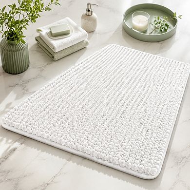 Extra Soft Absorbent Chenille Bath Rug Non Slip Machine Washable Quick Dry Mat