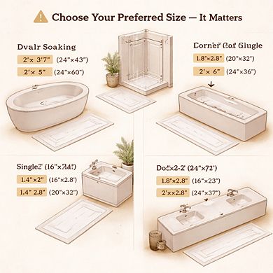 Extra Large Absorbent Non Slip Washable Quick Dry Soft Bath Mat