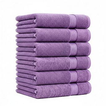 Cotton Bath Towels 6 Pack 24x48 Quick Dry Highly Absorbent Soft Gym Spa Bathroom Pool