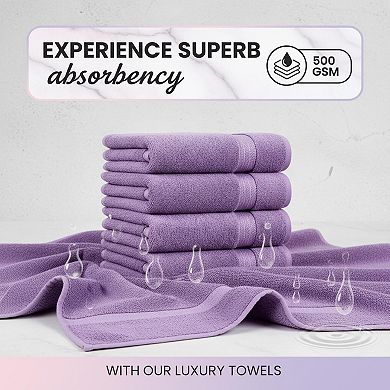 Cotton Bath Towels 6 Pack 24x48 Quick Dry Highly Absorbent Soft Gym Spa Bathroom Pool