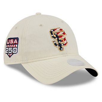 Women's New Era Cream San Francisco Giants USA 250 Fourth of July 9TWENTY Adjustable Hat