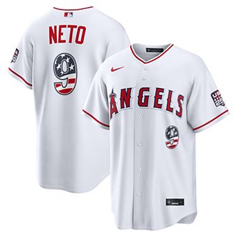 Men's Nike Zach Neto White Los Angeles Angels USA 250 Fourth of July Stadium Jersey