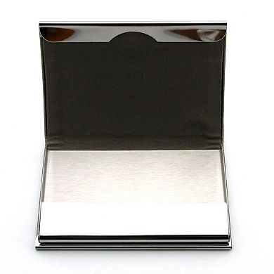 PU Leather Metal Business Card Holder Wallet Case