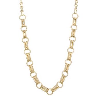 Nine West Gold Tone Chain Collar Necklace