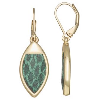 Nine West Snake Drop Leverback Earrings