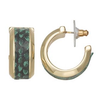 Nine West Chubby Snake Hoop Earrings