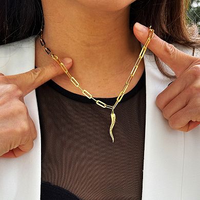 ITALIAN HORN Necklace Charm Pendant Only - Waterproof