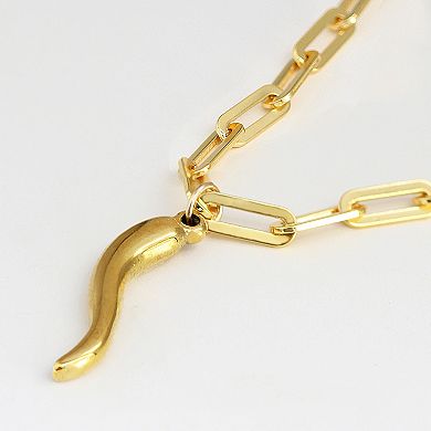 ITALIAN HORN Necklace Charm Pendant Only - Waterproof