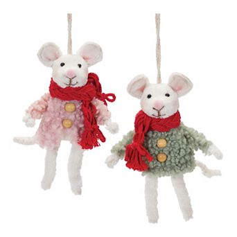 Melrose Winter Mouse Ornament Set of 6