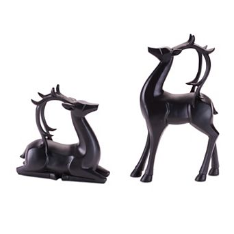 Melrose Modern Deer Statue 2 pc Table Decor Set