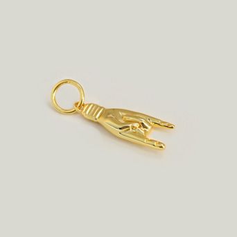 ITALIAN HAND Bracelet Charm Only - 18K Gold Vermeil