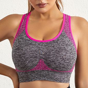 Sports Bras For Women Padded Sports Bra Seamless Racerback Breathable Bra