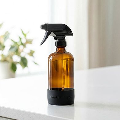 Plant Therapy 16 oz Glass Spray Bottle with Black Silicone Sleeve