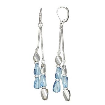 Nine West Bead Linear Leverback Earrings