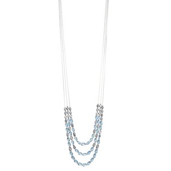 Nine West Polished Beaded Layered Necklace