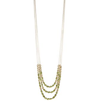 Nine West Polished Beaded Layered Necklace