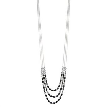 Nine West Polished Beaded Layered Necklace