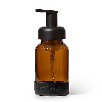 Plant Therapy 8 oz Glass Foaming Bottle with Black Silicone Sleeve