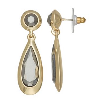 Nine West Gold-Tone Polished Post Drop Earrings